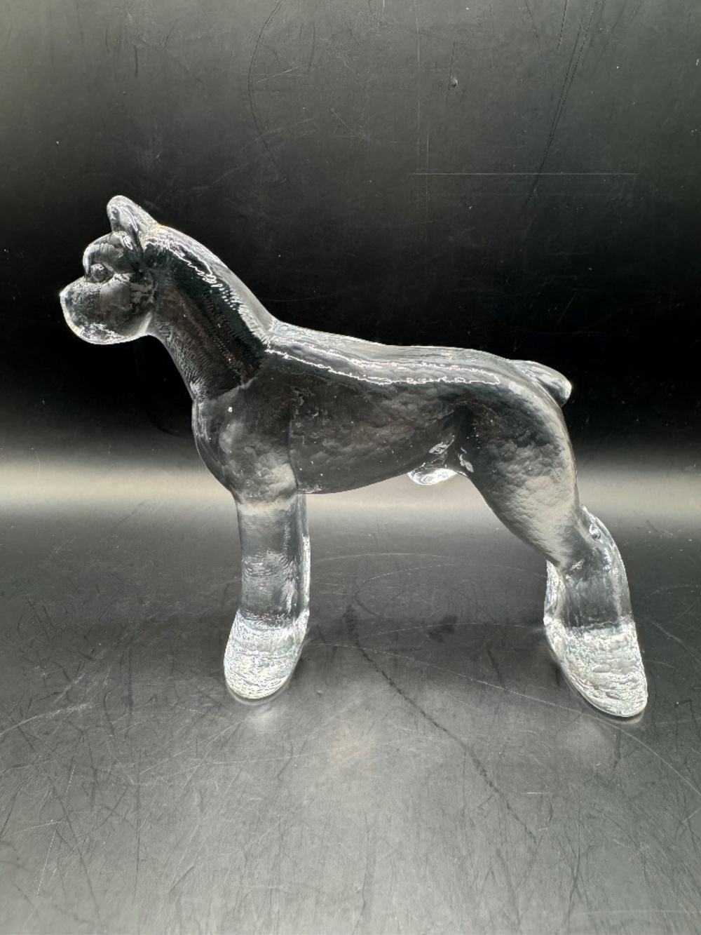 Kosta Boda Kennel Series Boxer by Bertil Vallien 1977